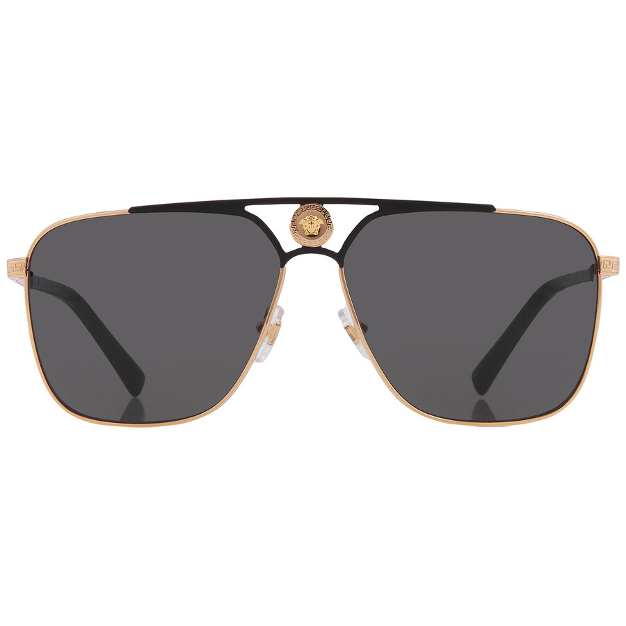 Versace Grey Navigator Men's Sunglasses Ve2238 143687 61