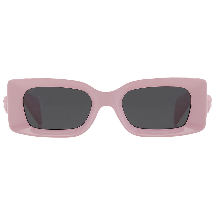 Versace Medusa Rectangle Plastic Sunglasses In Pink