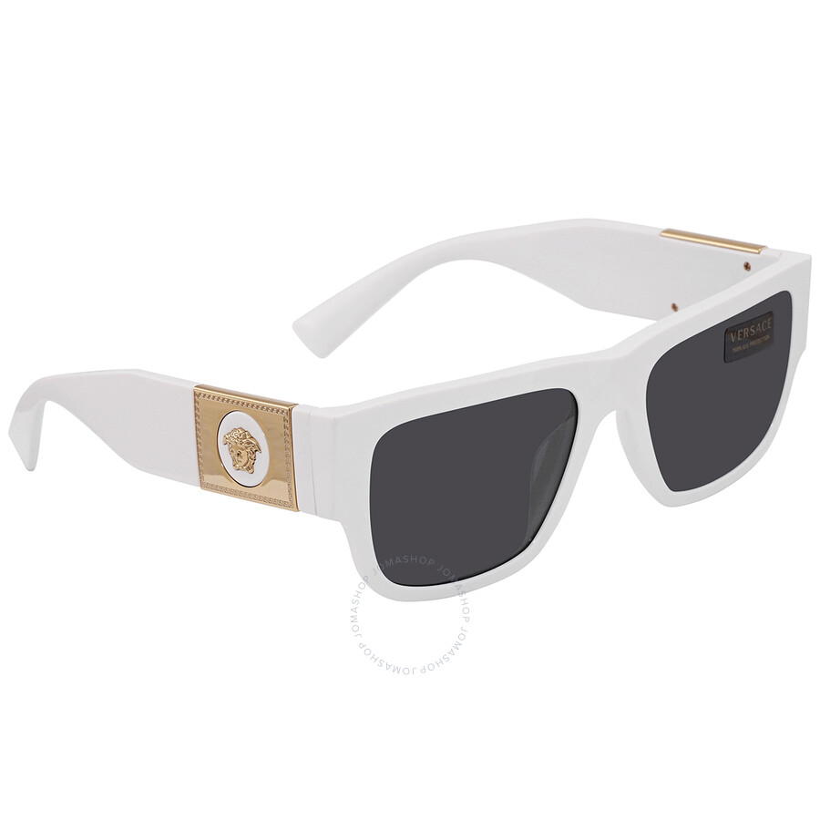 Versace Grey Rectangular Men's Sunglasses Ve4406 314/87 56
