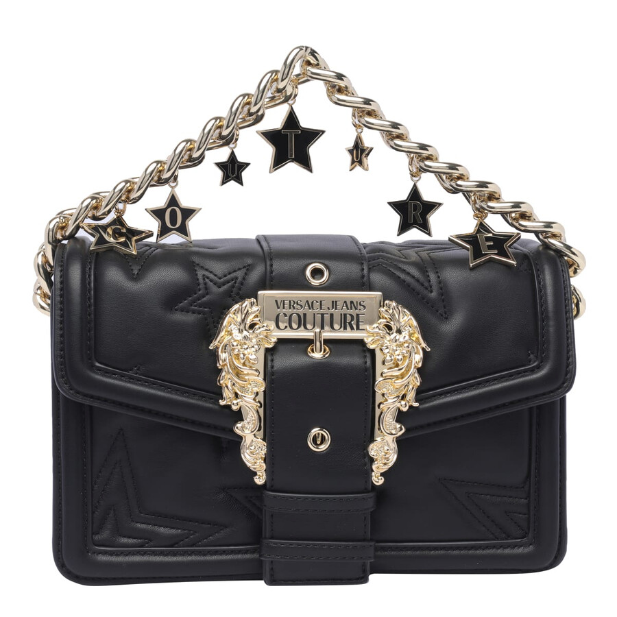 Versace Jeans Couture Drew Baroque Crossbody Bag In Black