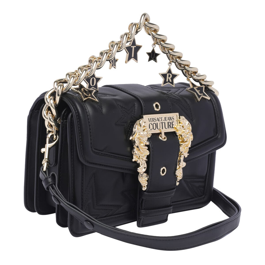 Versace Jeans Couture Drew Baroque Crossbody Bag In Black