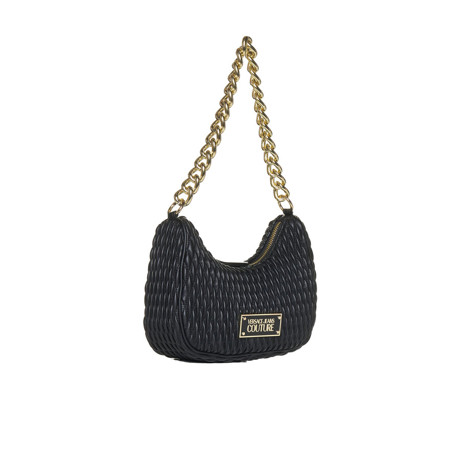 Versace Jeans Couture Shoulder Bag With Chain In Black