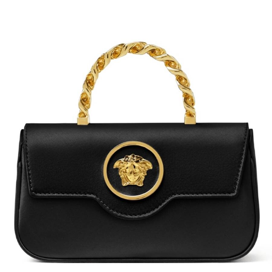 Versace La Medusa Satin Mini Bag In Multi