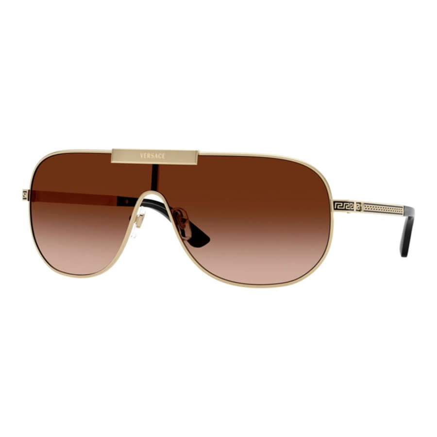 Versace Ladies Black Shield Sunglasses Ve2293 1252/13 In ["brown"]