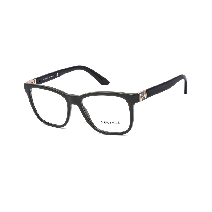 Versace Ladies Green Square Eyeglass Frames VE3243 5193 55 