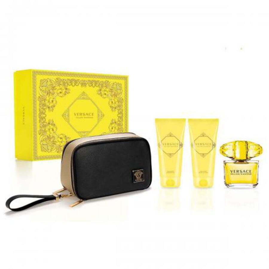 Versace Ladies Yellow Diamond Gift Set Fragrances 8011003871230