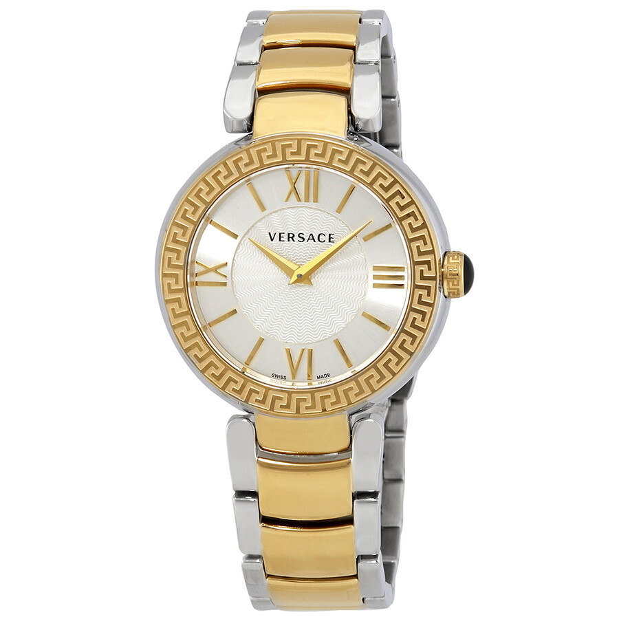 Versace Leda Silver Dial Twotone Ladies Watch VNC220017 7630030526756