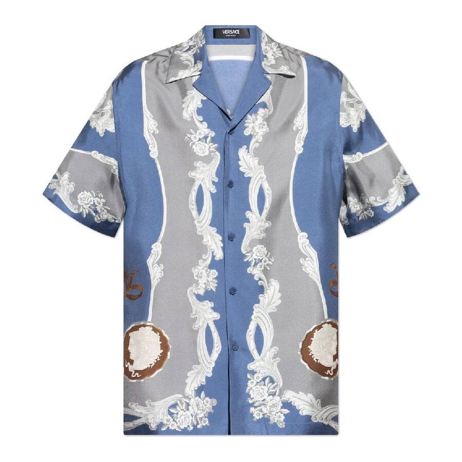 Medusa Cameo Print Silk Shirt