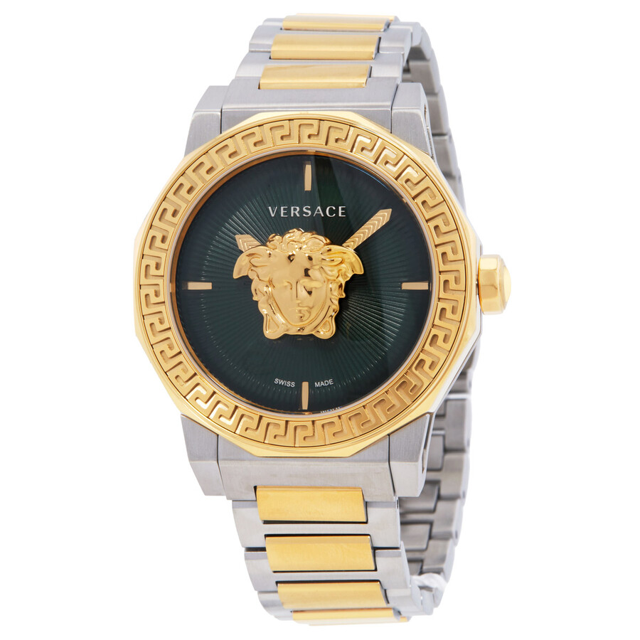 Versace Medusa Deco Quartz Green Dial Watch Ve7b00323 VE7B00323