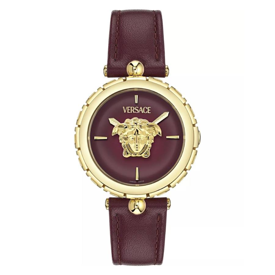 Versace Medusa Jewel Quartz Burgundy Dial Ladies Watch VE0B00125