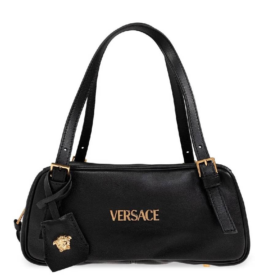 Versace Medusa Tag Nappa Bowling Bag 1015792-1A13171-BLACK-VERSACE