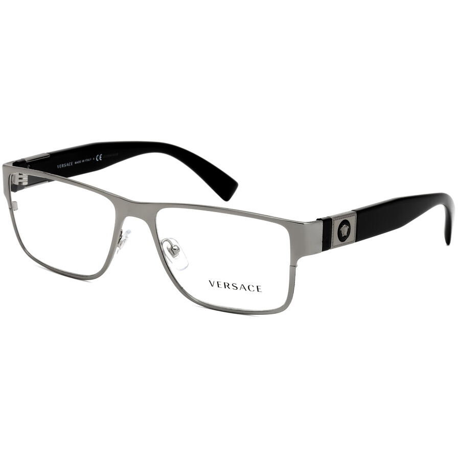 Versace Men's Gunmetal Square Eyeglass Frames VE1274100155 VE1274 1001