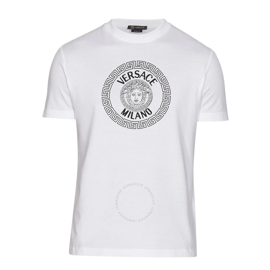 Versace Men's Short Sleeve Medusa Logo Print T-Shirt In