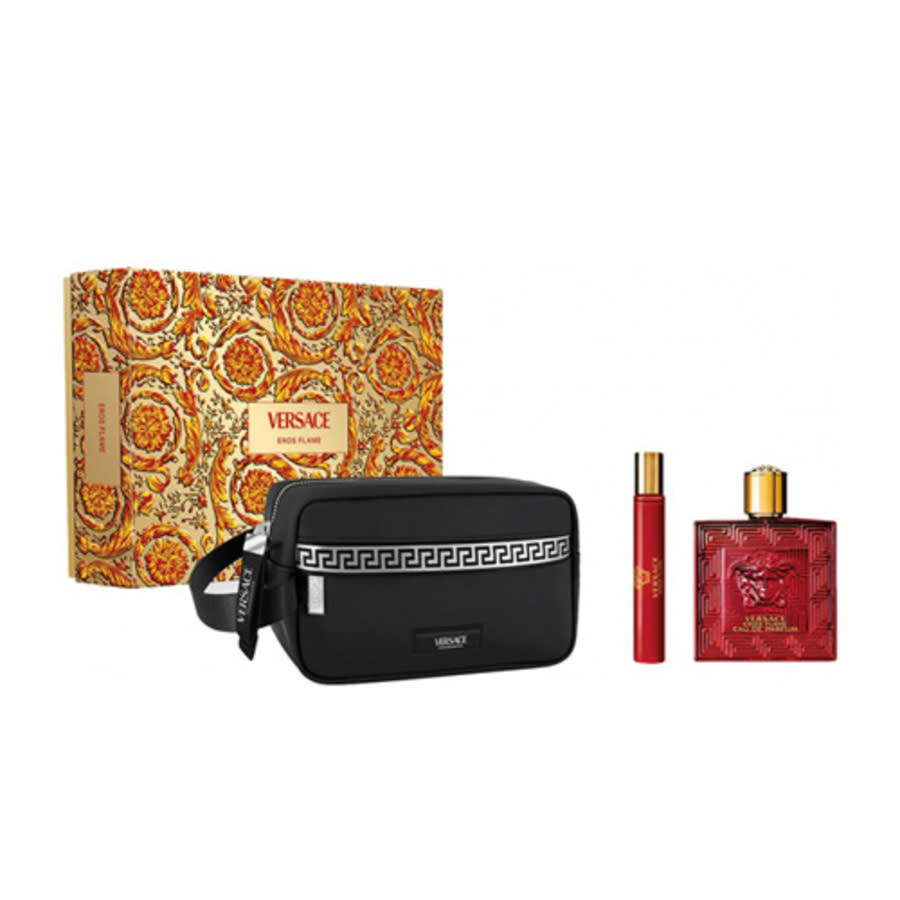 VERSACE Eros & Eros Flame 30mLセット Amazon.com : Versace Eros Flame Cologne for Men Mini Gift