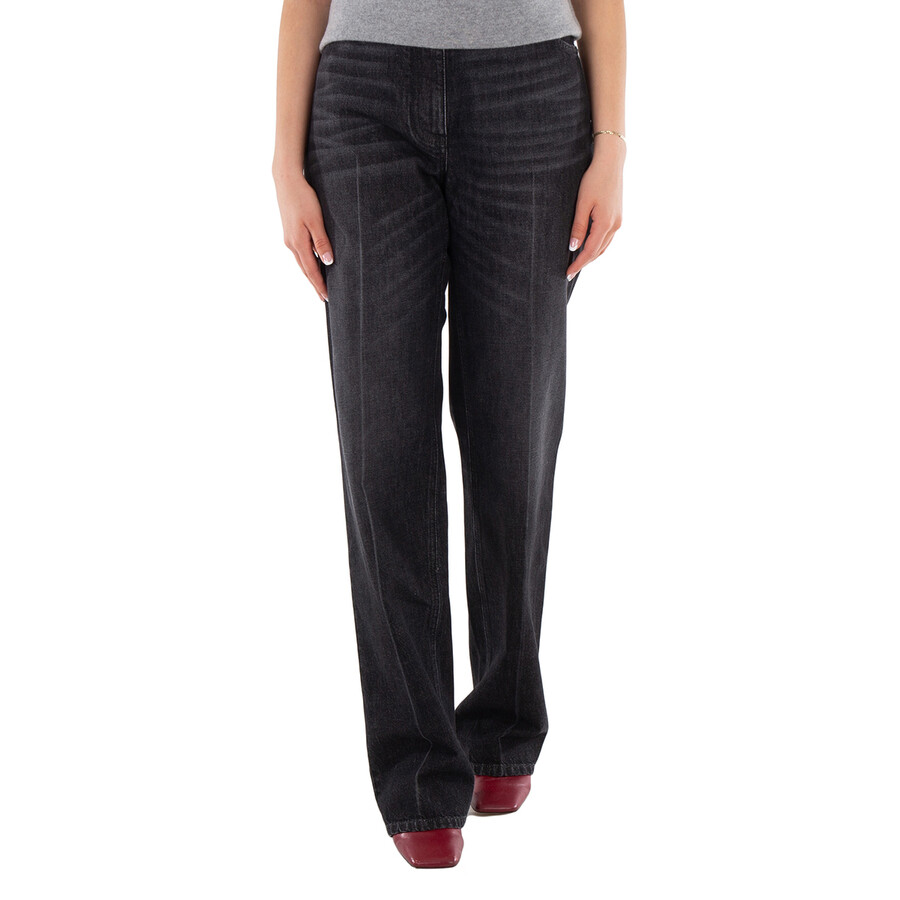 Mid-Rise Medusa Straight-Leg Jeans