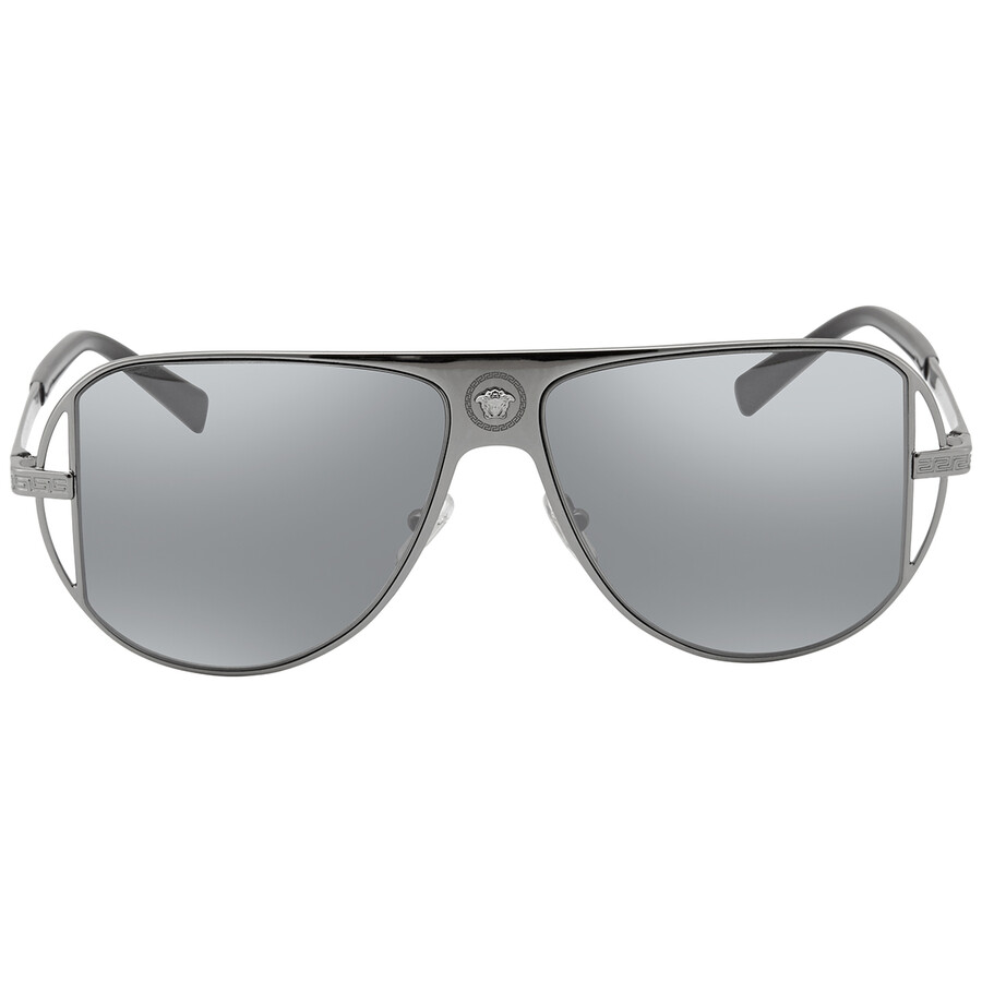 Versace Mirrored Silver Pilot Sunglasses VE2212 10016G 57 8056597051767