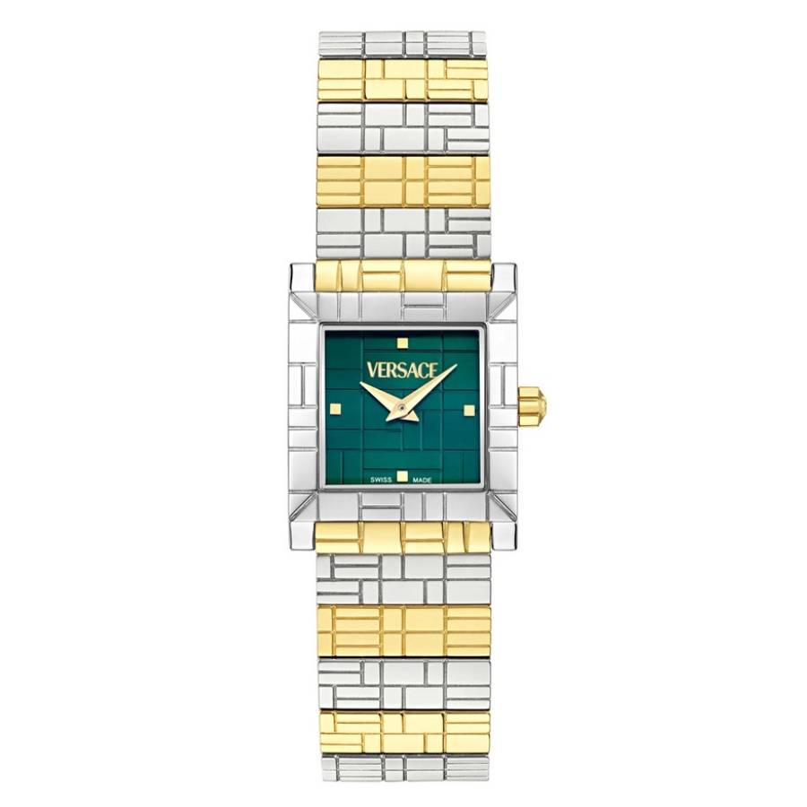 Versace Mosaic Quartz Green Dial Ladies Watch VE9B00124