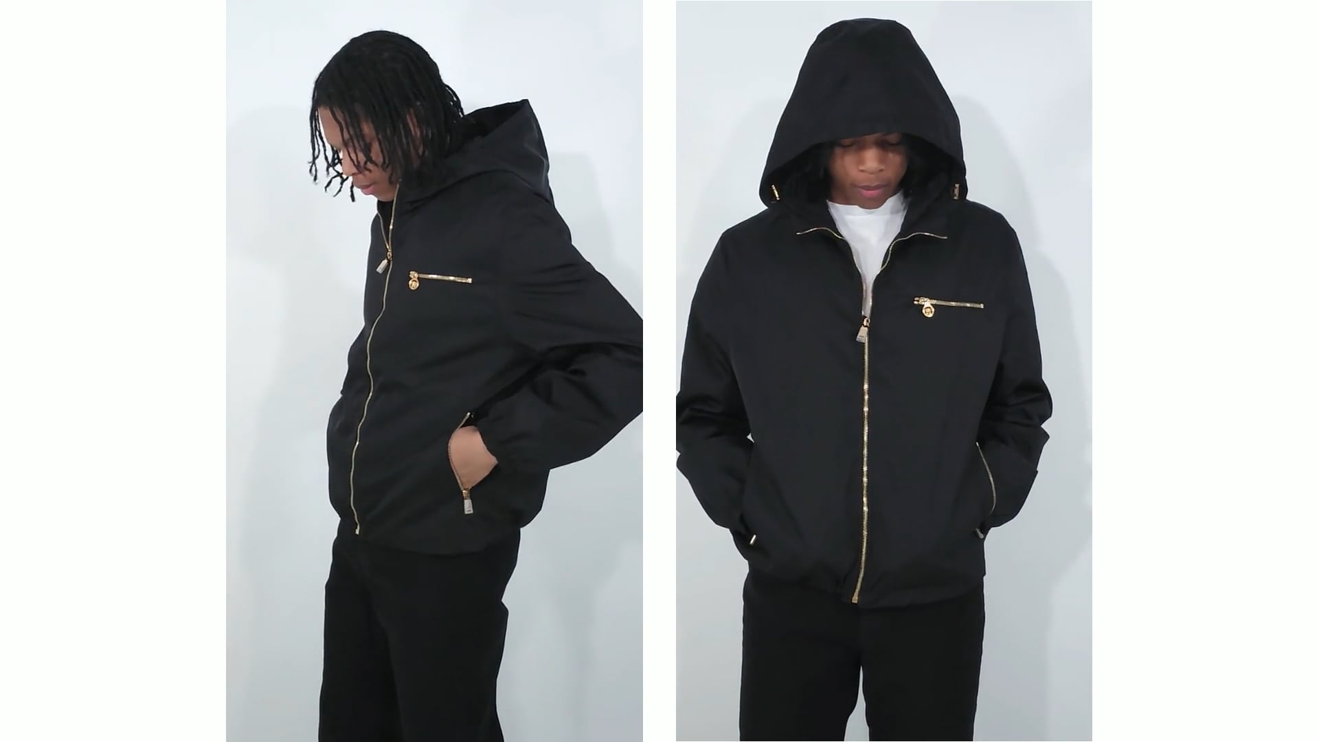 Versace Nylon Windbreaker Jacket, Brand Size 50 ( US Size 40