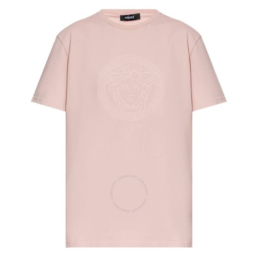 Versace Oversized Medusa Cotton T-shirt In Pink