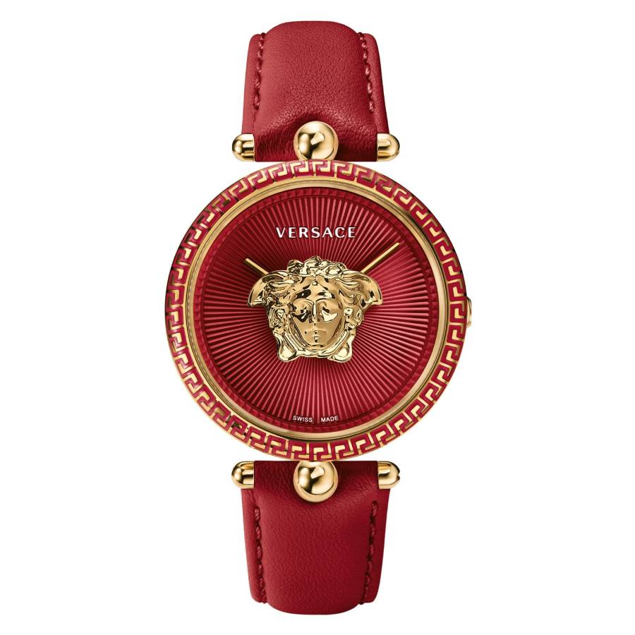 Versace Palazzo Quartz Red Dial Ladies Watch VCO120017