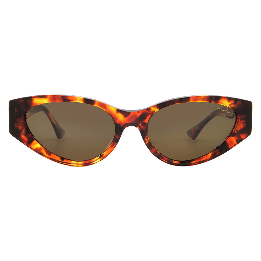 Versace Polarized Brown Cat Eye Ladies Sunglasses Ve4454 543783 55 In Brown