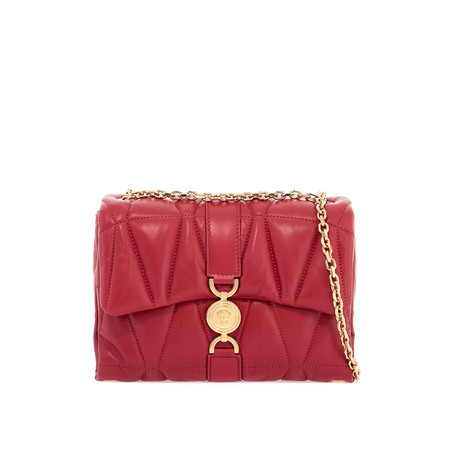 Versace Quilted Shoulder Bag Kleio In Red