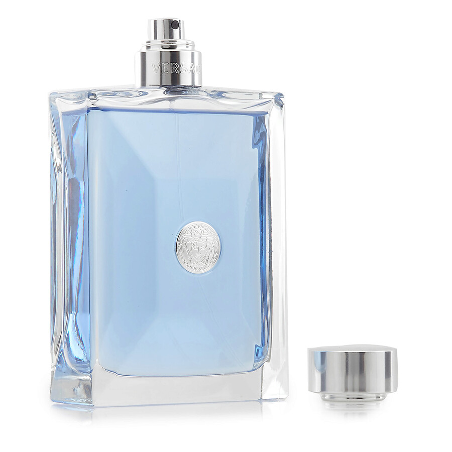 Shop Versace Signature Homme /  Edt Spray (blue / Silver) 6.7 oz (m) In Blue / Dark / Orange / Silver