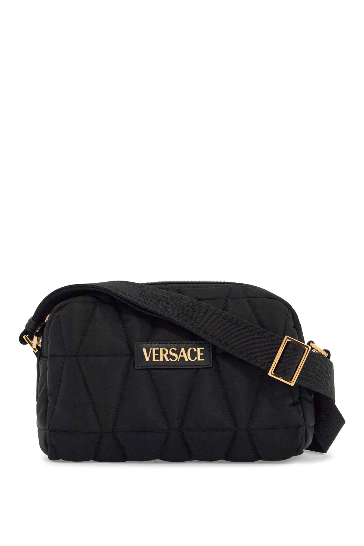 Versace Signature Quilted Crossbody Bag 1018352-1A13686-BLACK