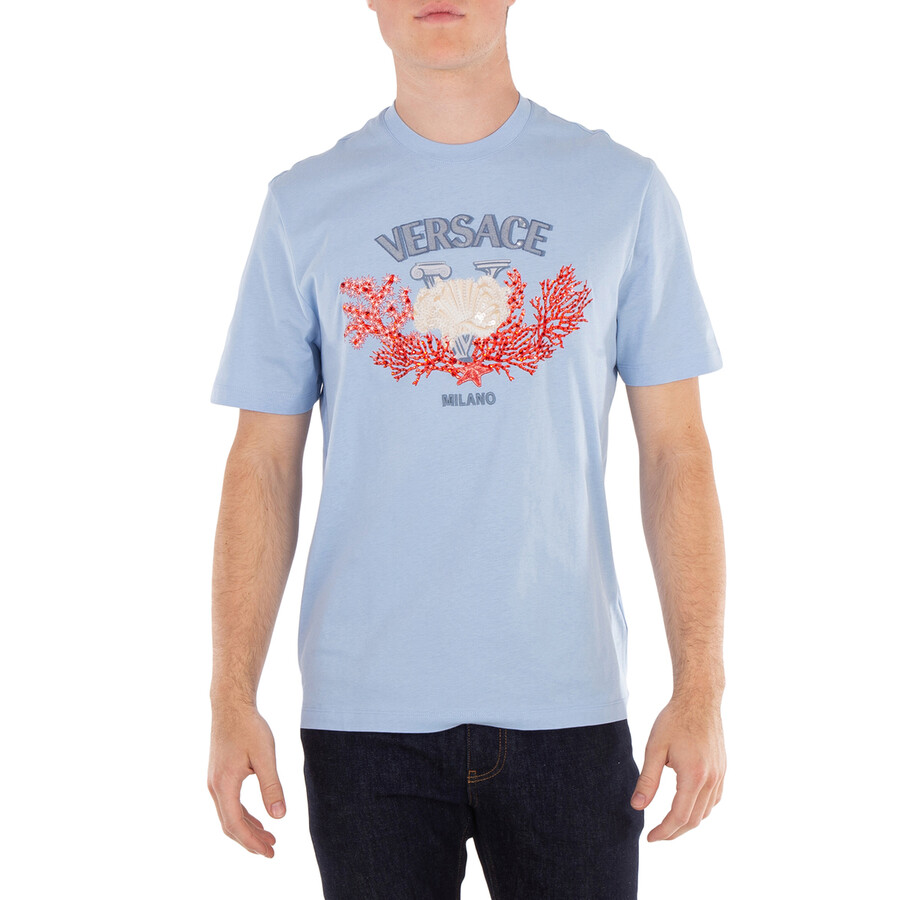 University Coral Embroidered Cotton T-Shirt