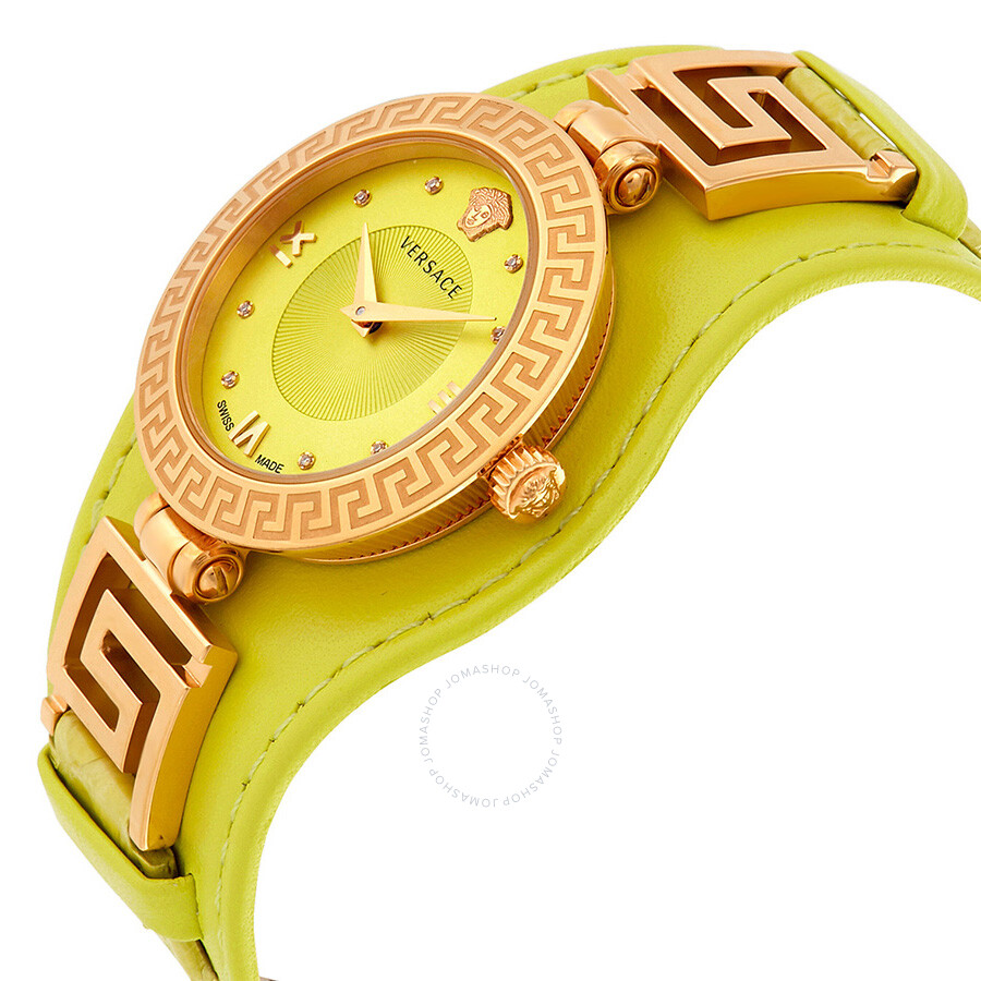 Versace V Signature Green Dial Ladies Watch VLA070014 Versace
