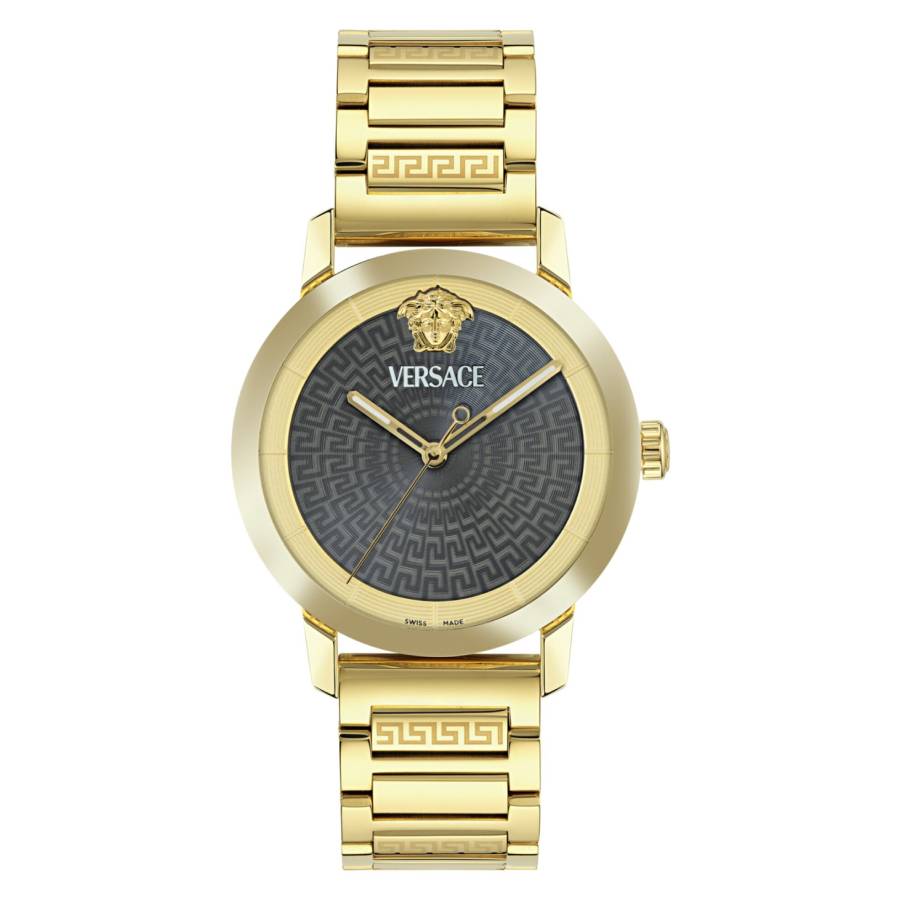 Versace V-Helix Quartz Black Dial Men's Watch VE9G00524