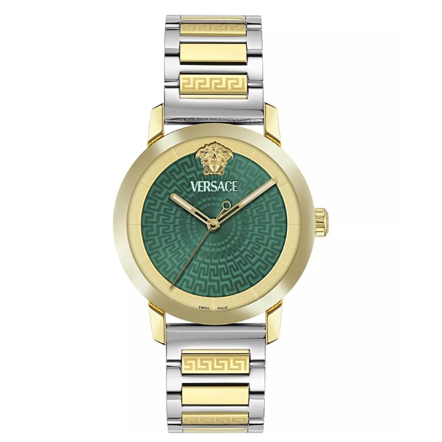Versace V-Helix Quartz Green Dial Men's Watch VE9G00324