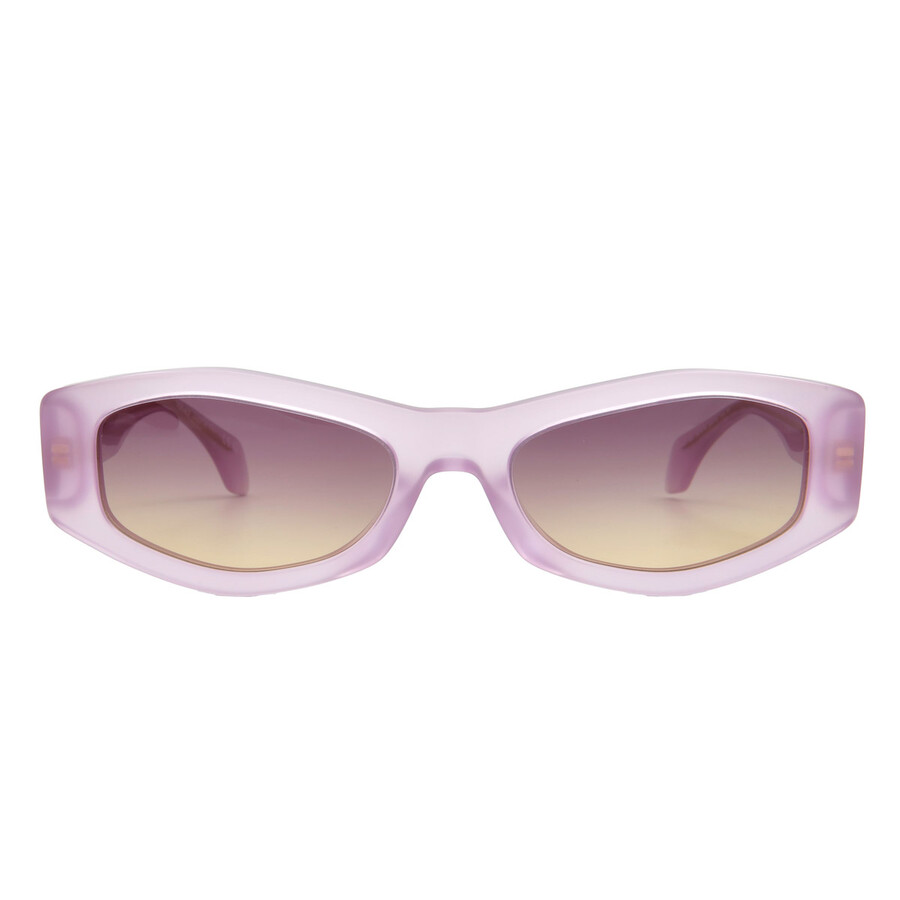 Versace Violet Gradient Yellow Geometric Ladies Sunglasses Ve4487 551370 54