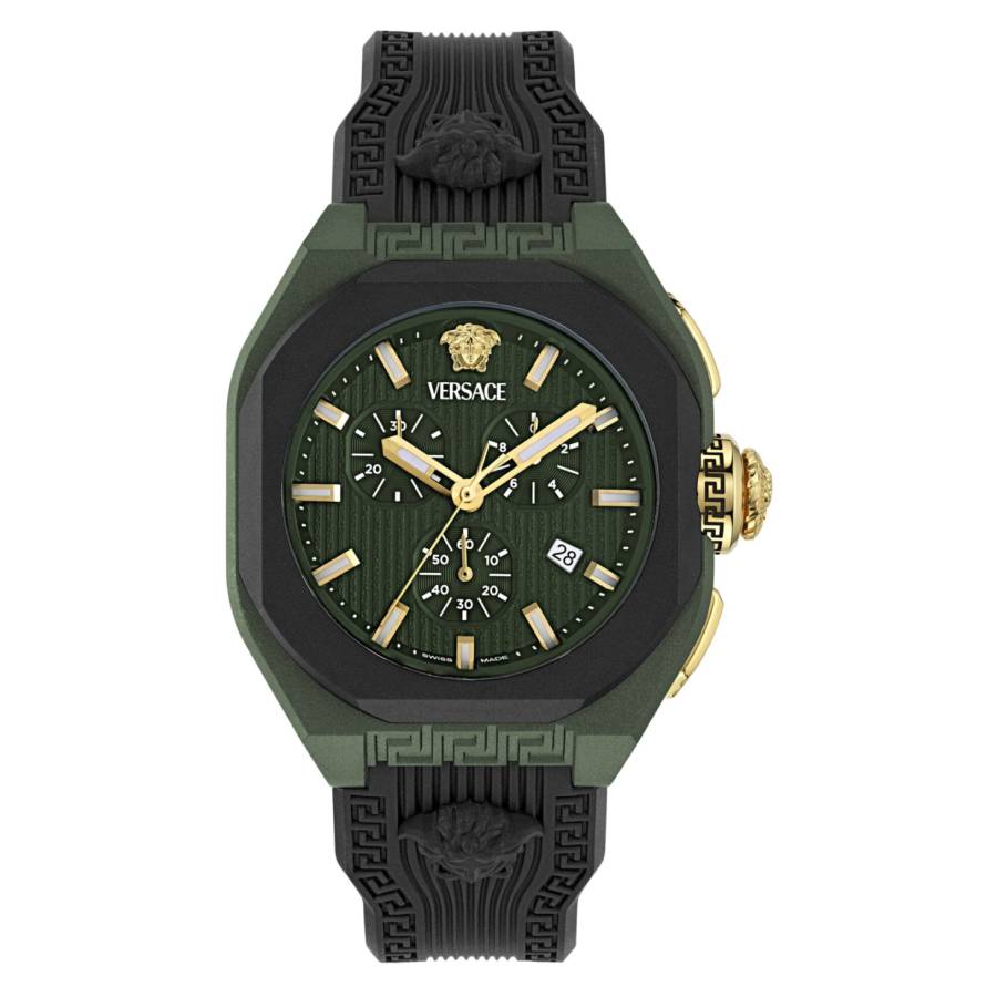 Versace V-Legend Chronograph Quartz Green Dial Men's Watch