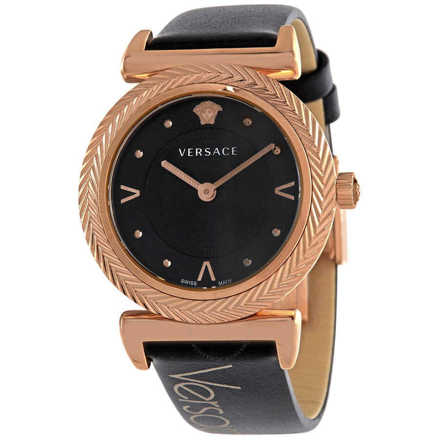 Versace VMotif Quartz Black Dial Ladies Watch VERE00818 7630030537400