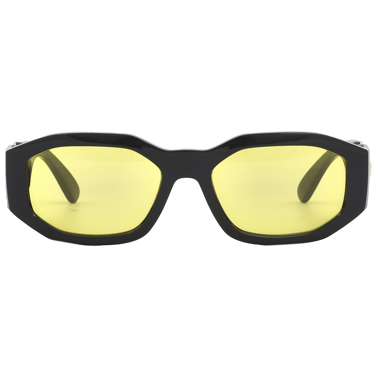 Versace Yellow Geometric Unisex Sunglasses VE4361 GB1/85 53