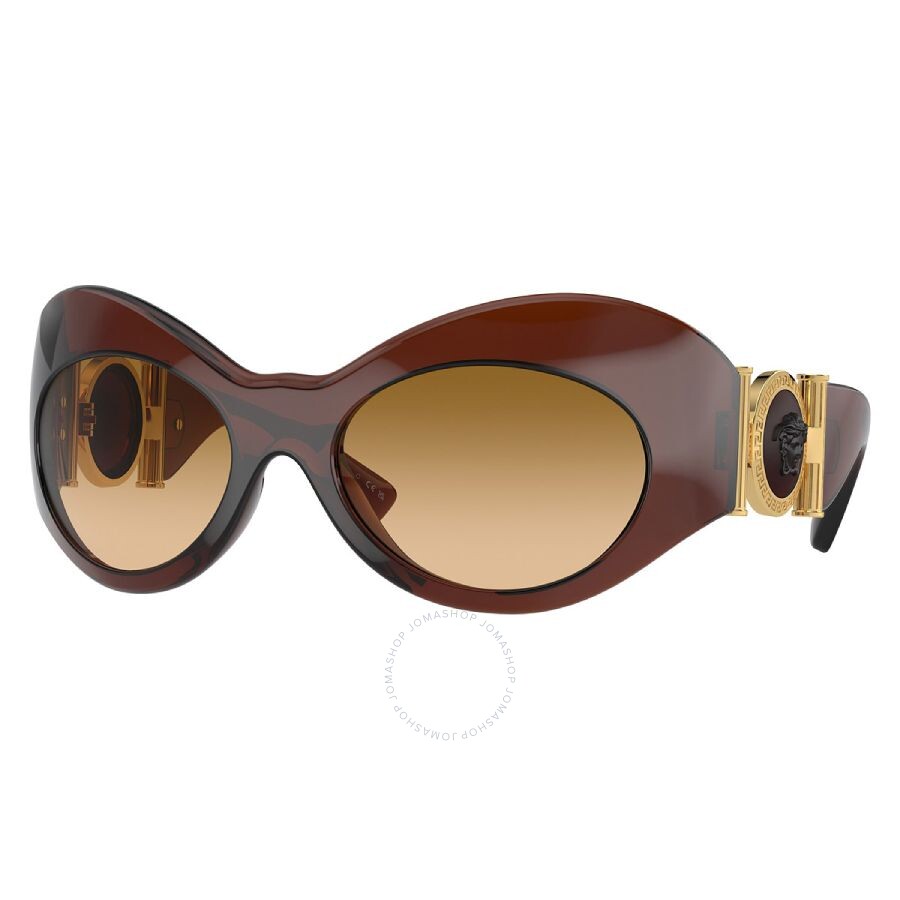 Versace Womens Ve4462 Irregular-frame Injected Sunglasses Brown In Yellow Gradient Brown