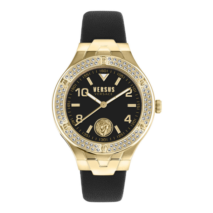 Versus By Versace Vittoria Crystal Quartz Black Dial Ladies 