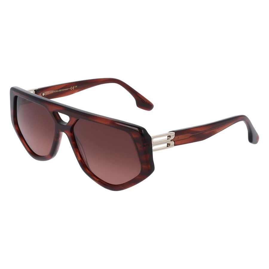 Victoria Beckham Brown Pilot Ladies Sunglasses Vb681s 618 58 In Brown