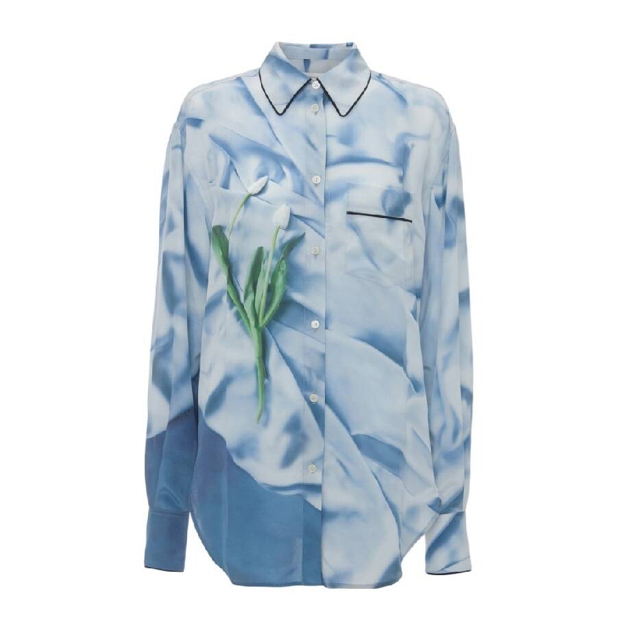 Floral Satin Pyjama Shirt