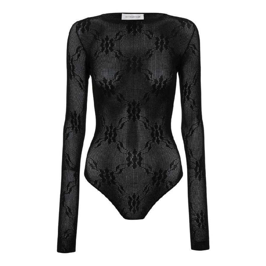 Long-Sleeve Backless Bodysuit