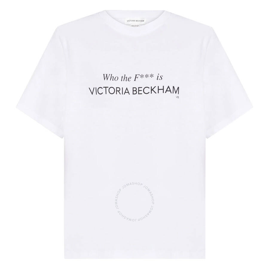 Victoria Beckham Fashion Stole My Smile White T-shirt In White