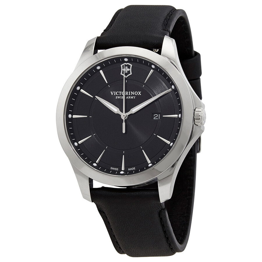 DJ♡ Victorinox Swiss Army Men's 241474 Alliance Black Dial and