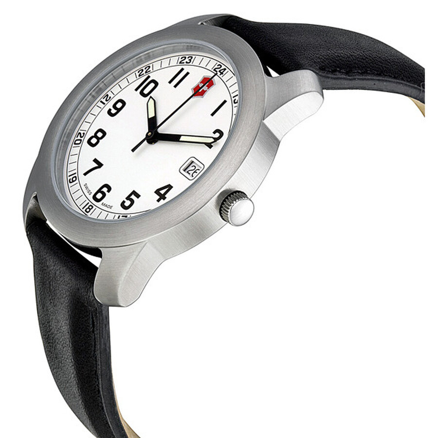 Victorinox Field White Dial Leather Men's Watch 26002.CB Field