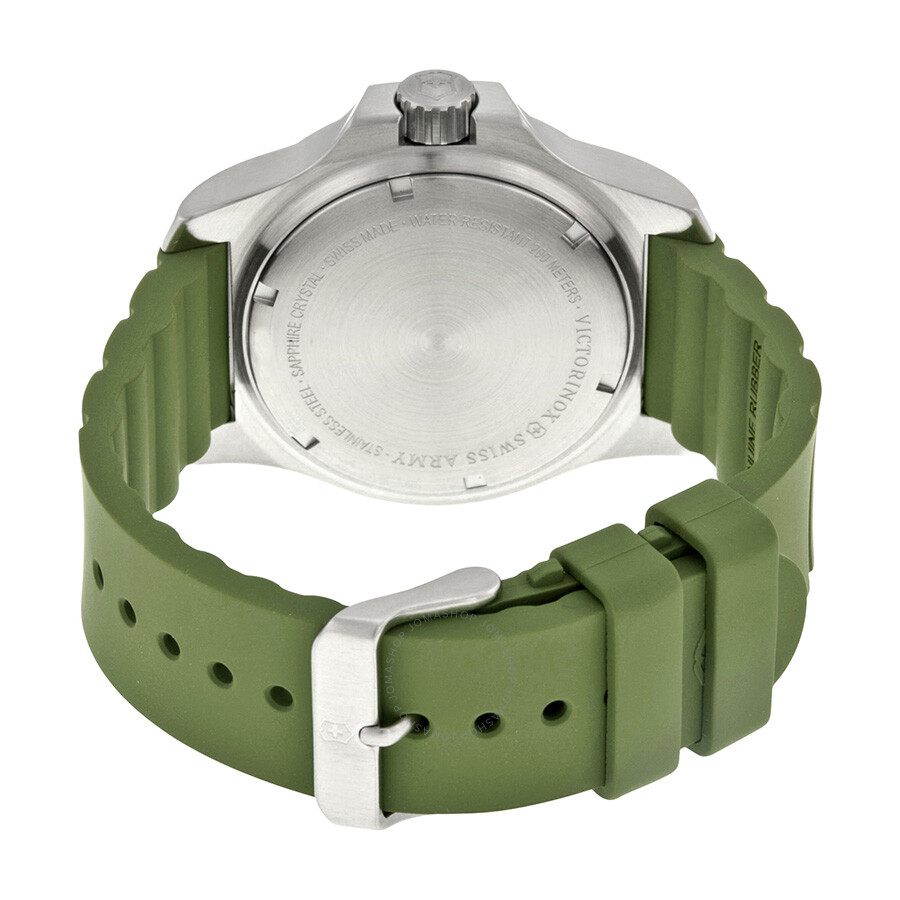 Victorinox Swiss Army Inox Green Dial Green Rubber Men's Watch 241683.1 ...