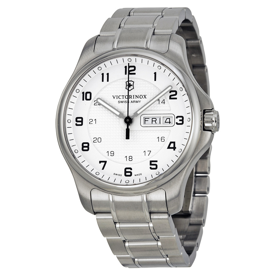 Victorinox Swiss Army Officers White Dial Stainless Steel Men's