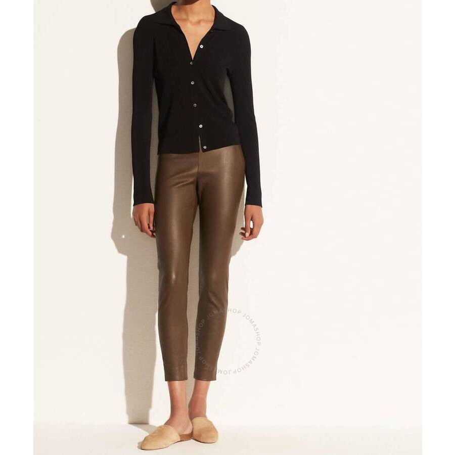 Vince Ladies Leather Stitch Back Legging Olivewood 26170Olivewood