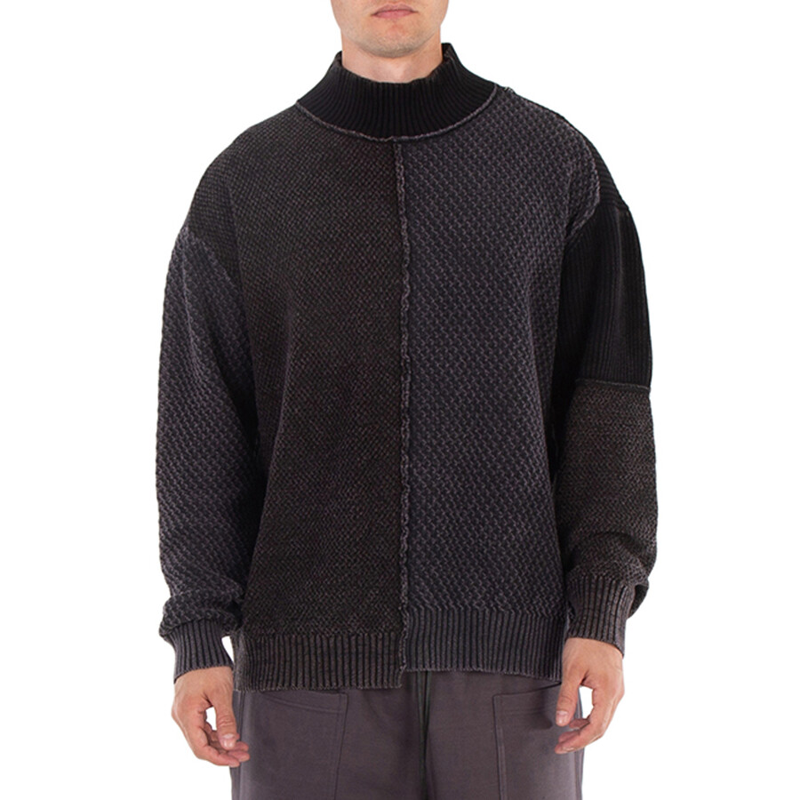 Viridi-Anne Men's Black Fading Fragment Sweater, Brand Size