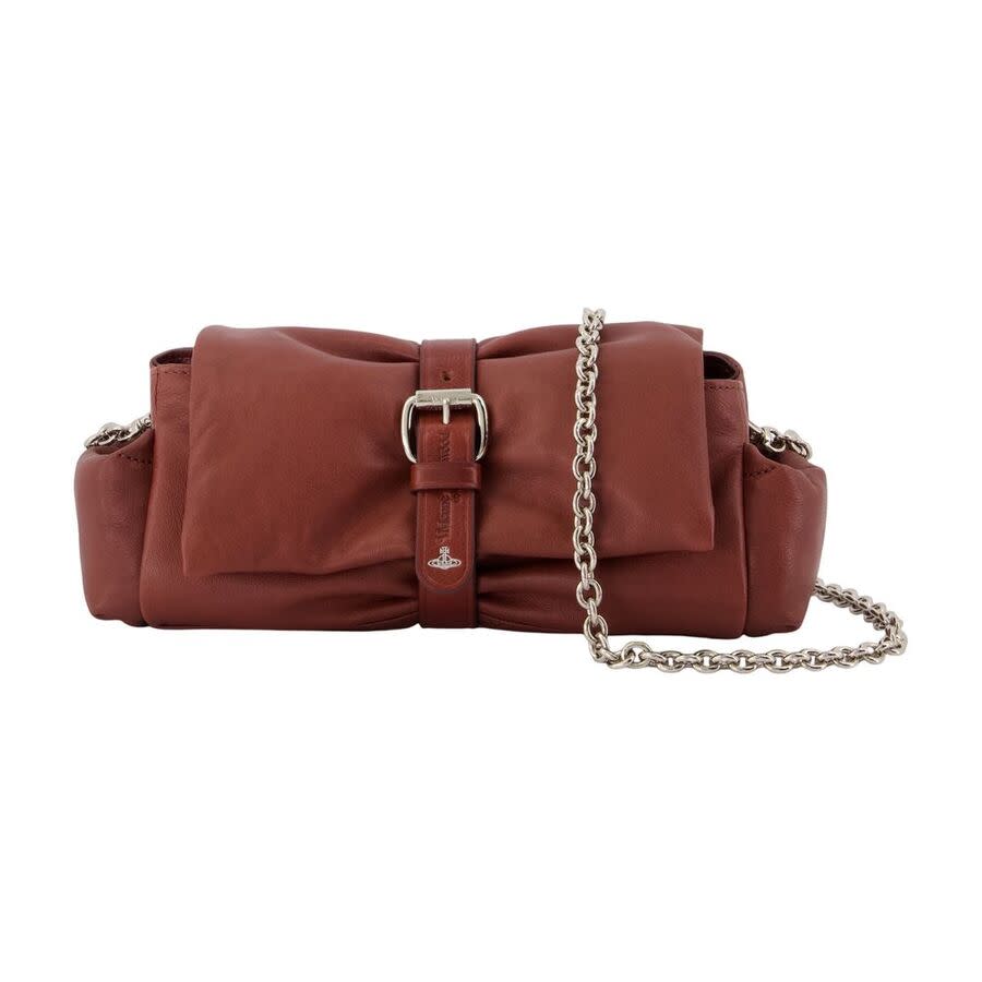 Vivienne Westwood Hazel Treasure Clutch  Burgundy