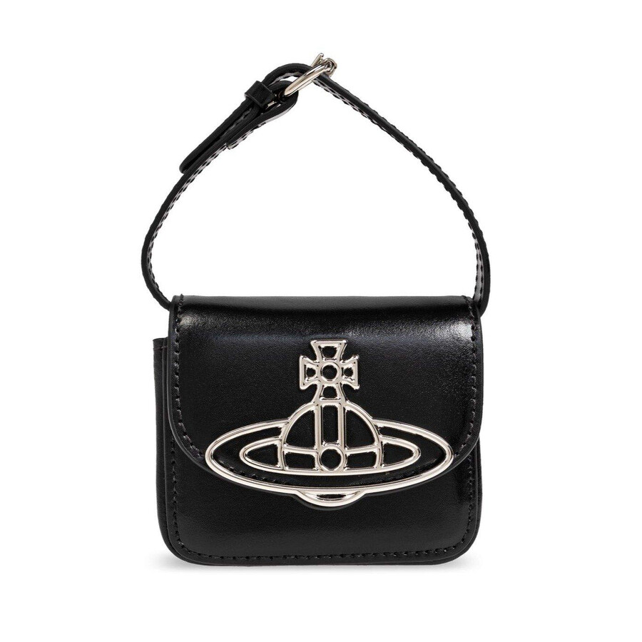 Vivienne Westwood Linda Foldover Top Tote Bag In Black